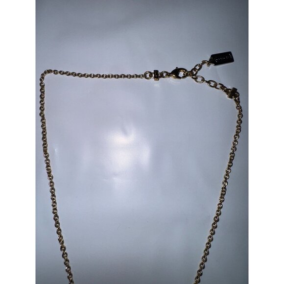 Coach Cylinder Charm Necklace With Gold & Silver Accents - Picture 4 of 7